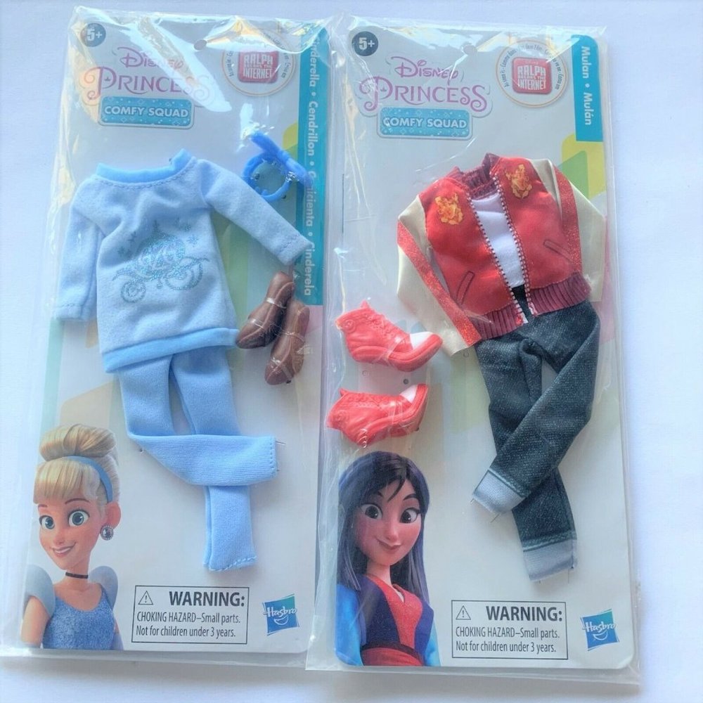 Disney Comfy Squad Princess Doll Outfits Cinderella Mulan